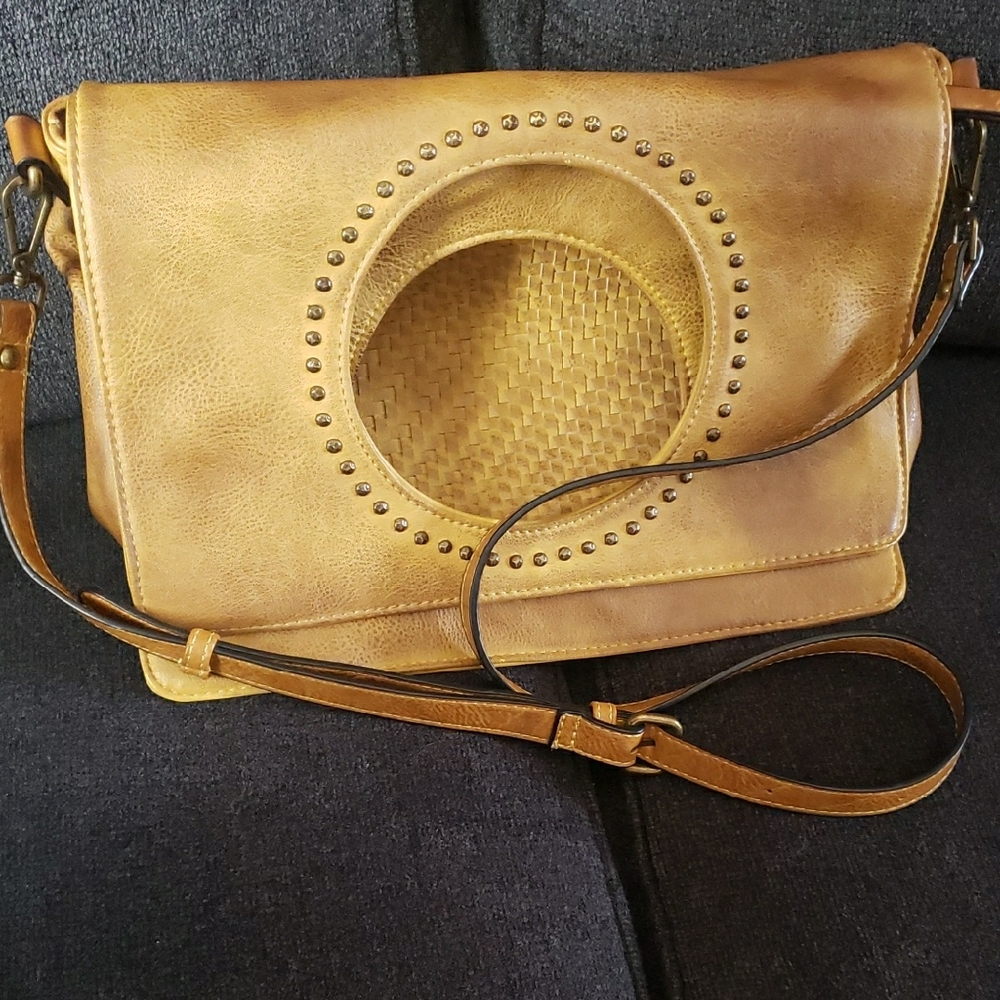 Moda Luxe Tan Crossbody Bag